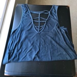 Navy blue American eagle tank top